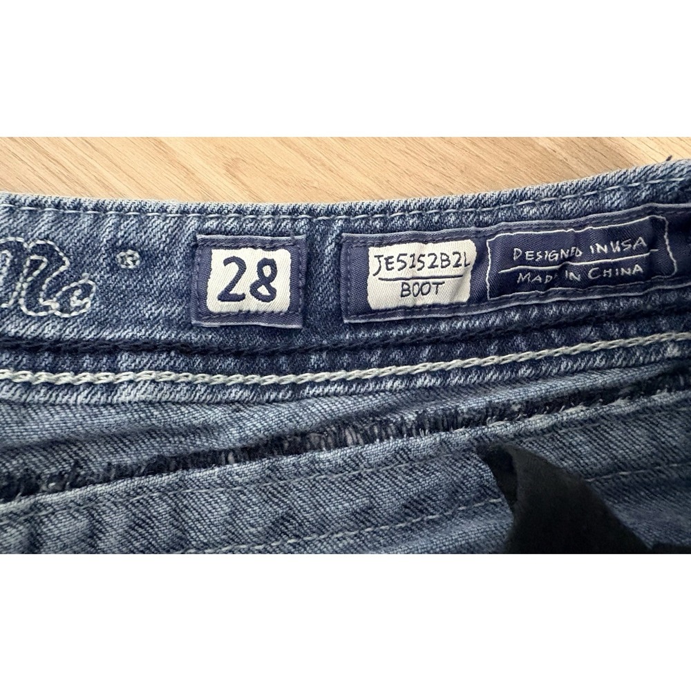 Miss Me Buckle Exclusive Bootcut Jeans Womens 28 x 32 Blue Stretch Missing Stud - Picture 5 of 7